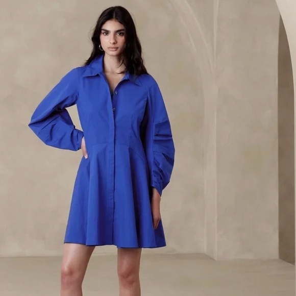 Banana Republic Dresses & Skirts - BANANA REPUBLIC | Like New Cobalt Blue Cotton Paxton Poplin Mini Dress | Size XS
